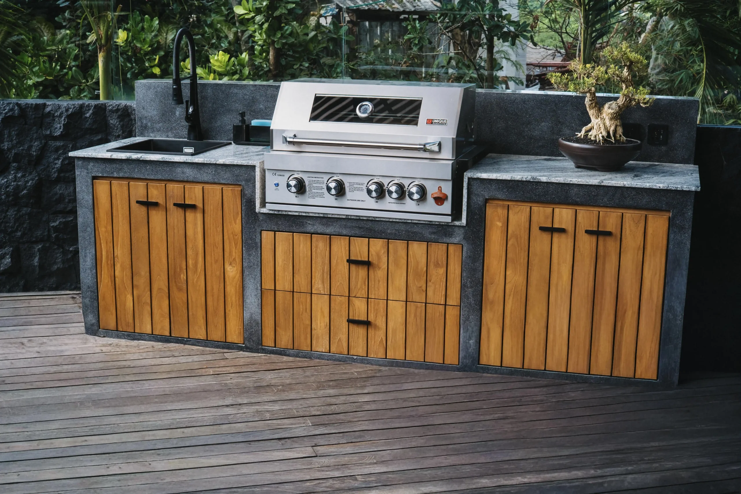 Outdoor bespoke kitchen storage